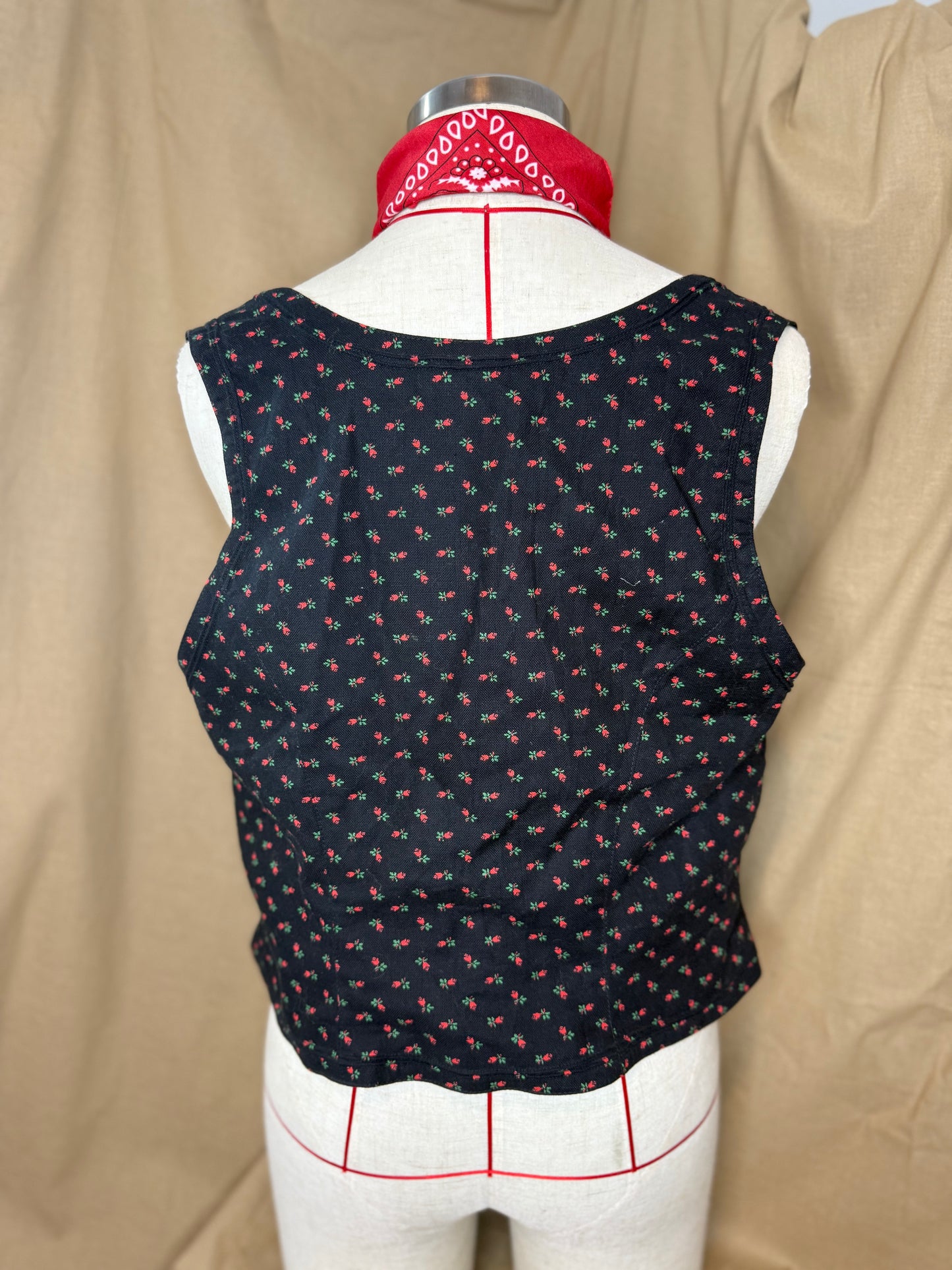 Rose Print Corset Top