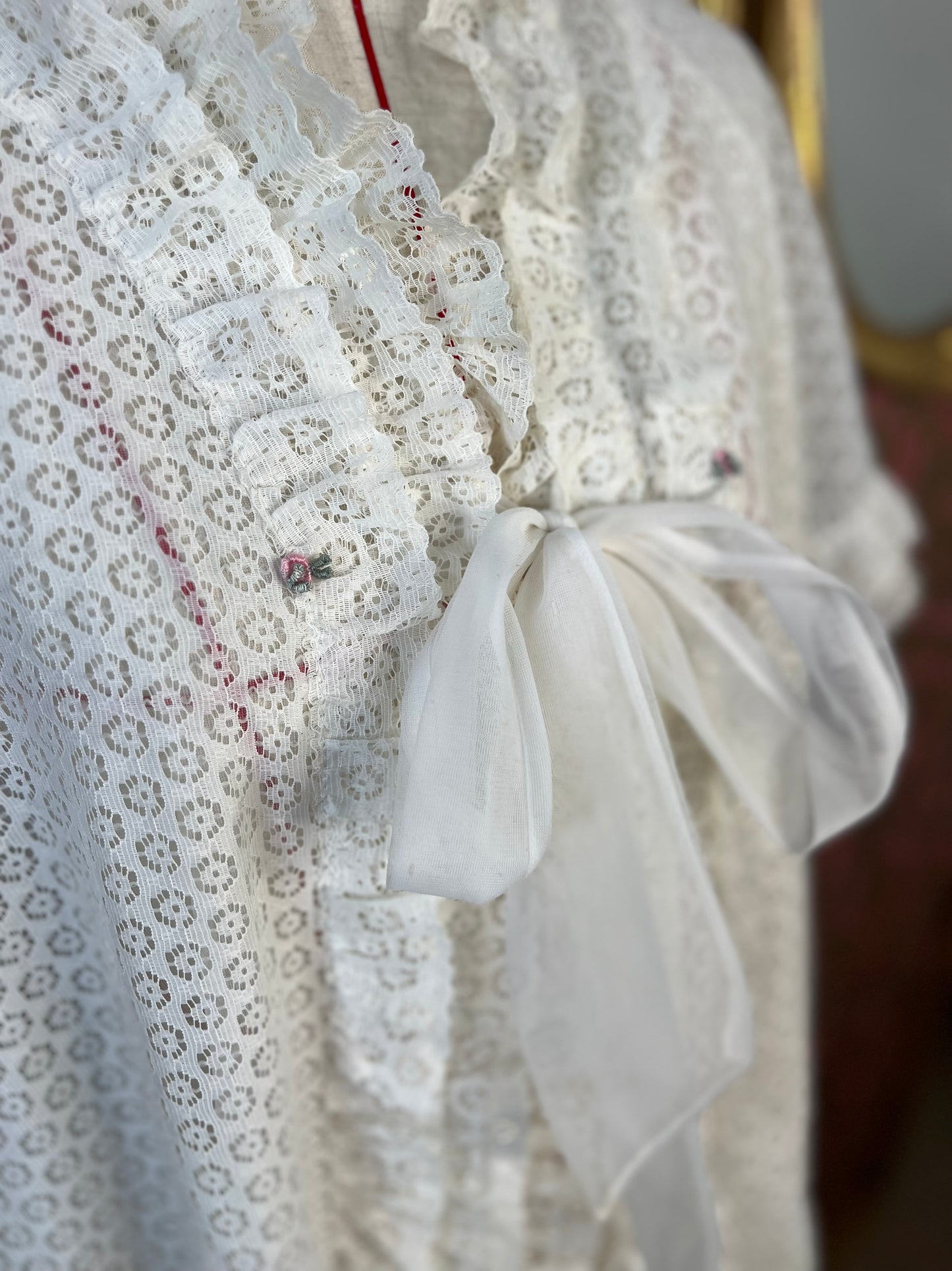 1950s Lace Bed Jacket
