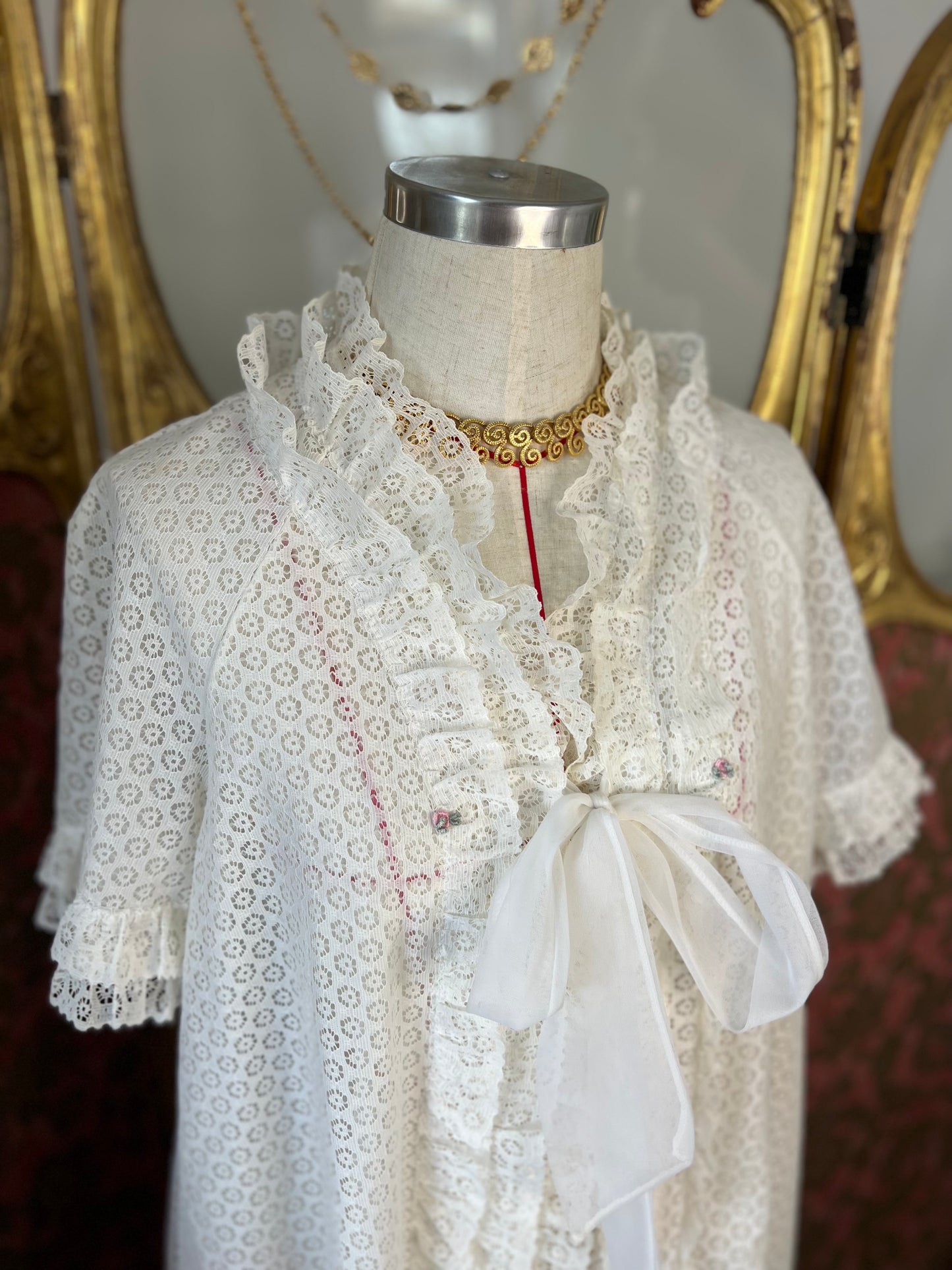1950s Lace Bed Jacket