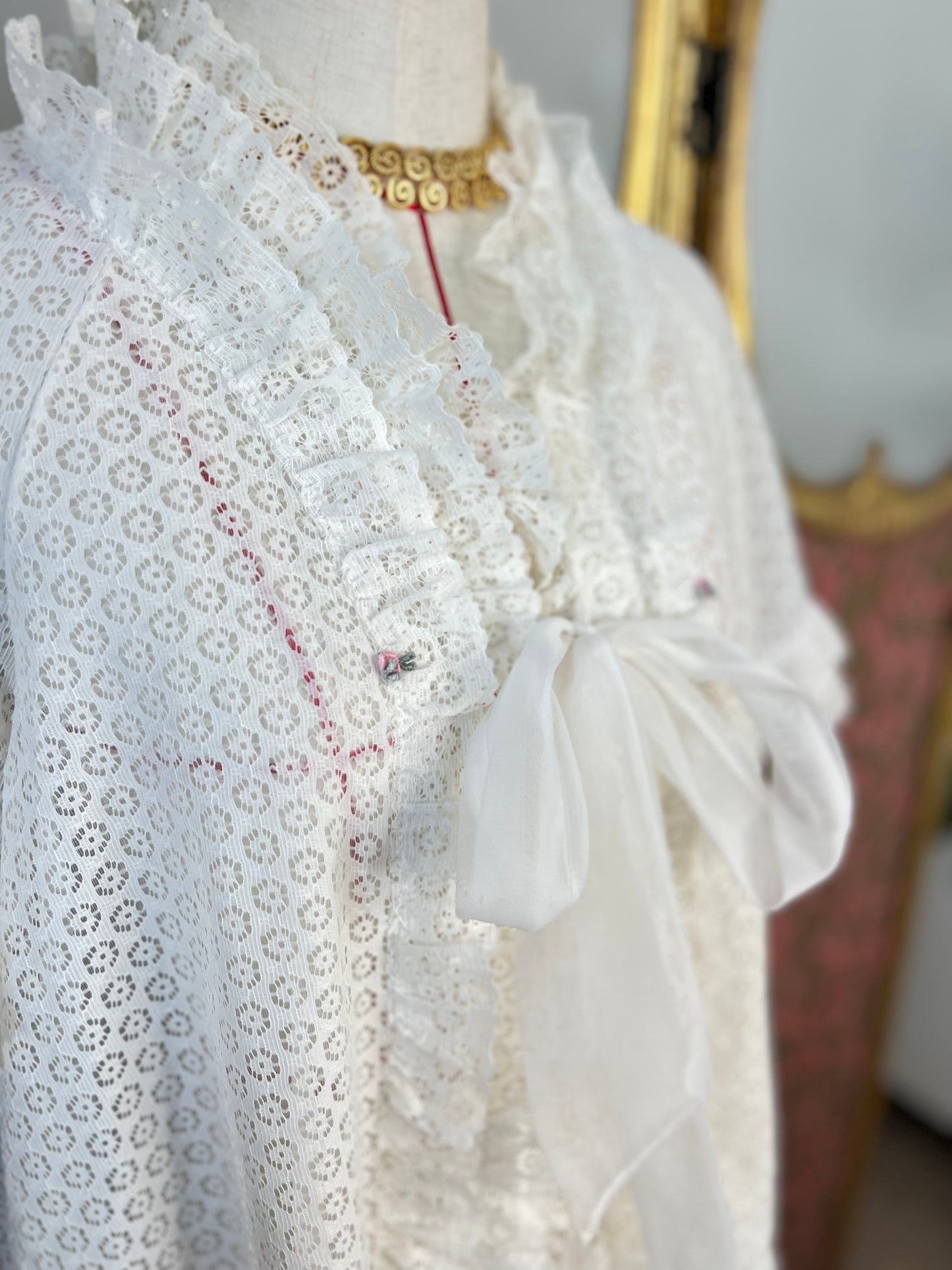 1950s Lace Bed Jacket
