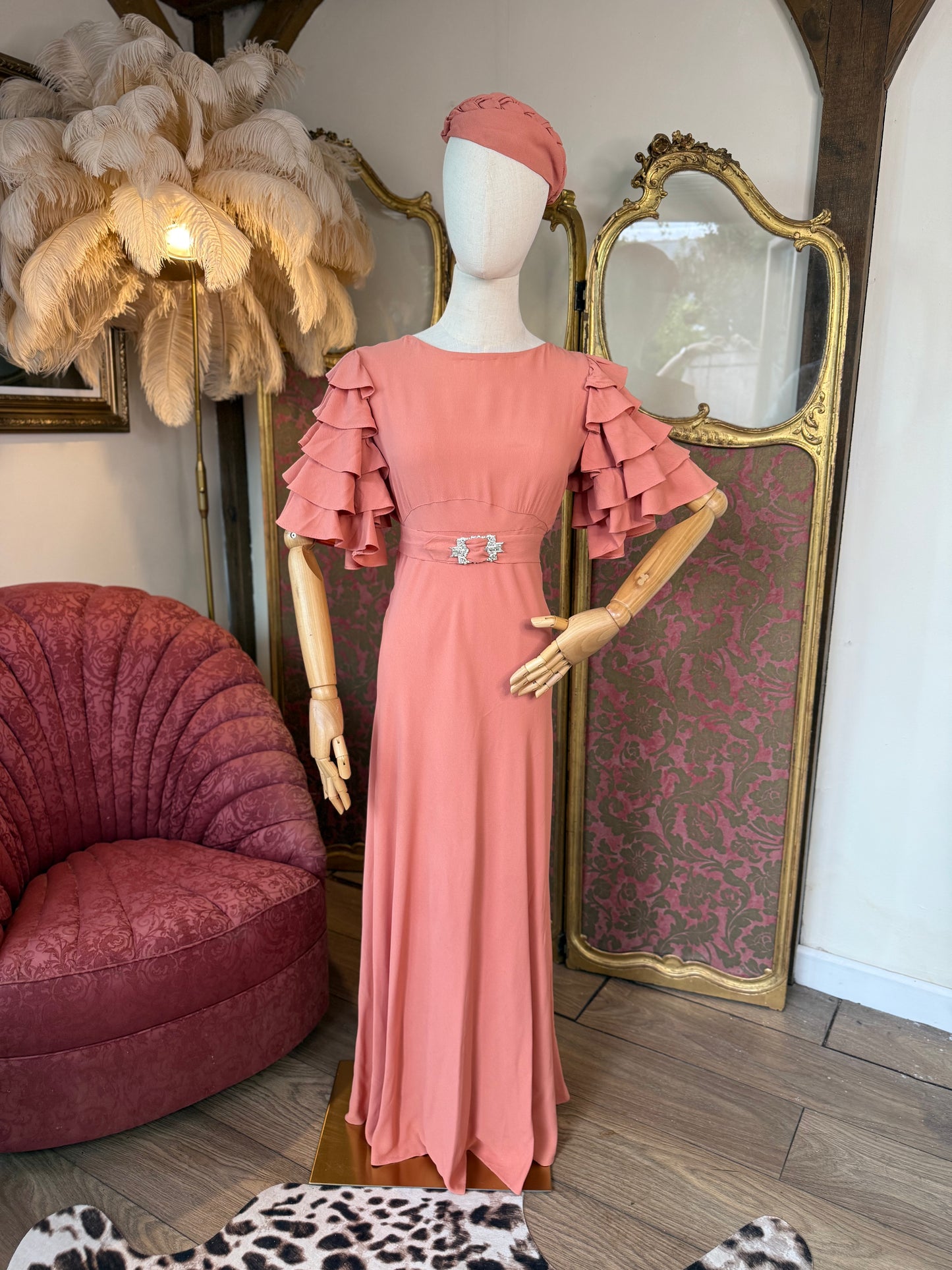 Livingston Brothers 3 Piece Peachy Pink Dress