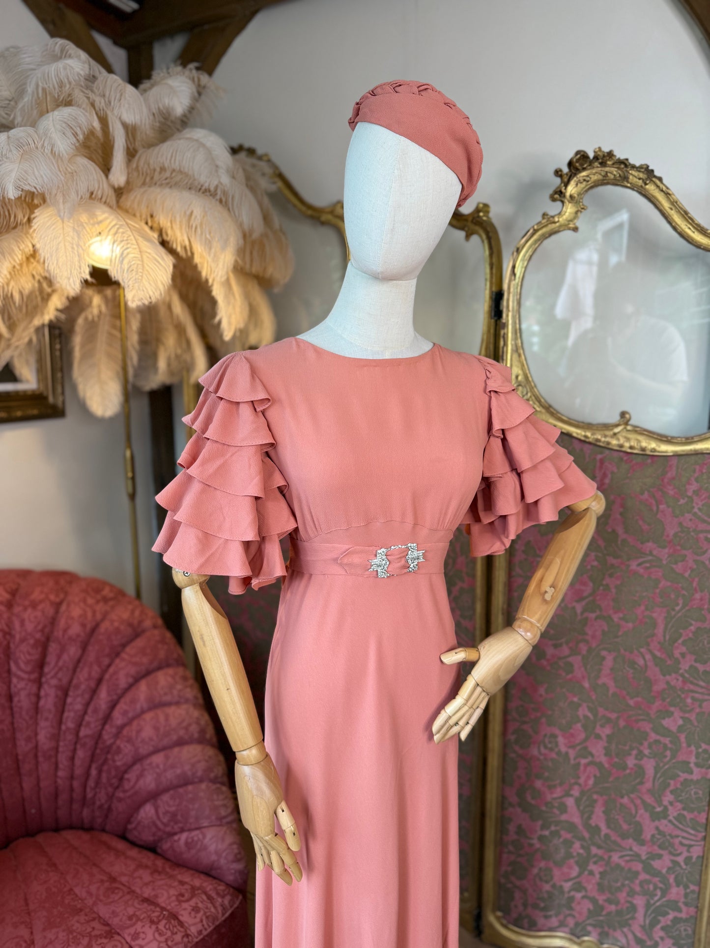 Livingston Brothers 3 Piece Peachy Pink Dress