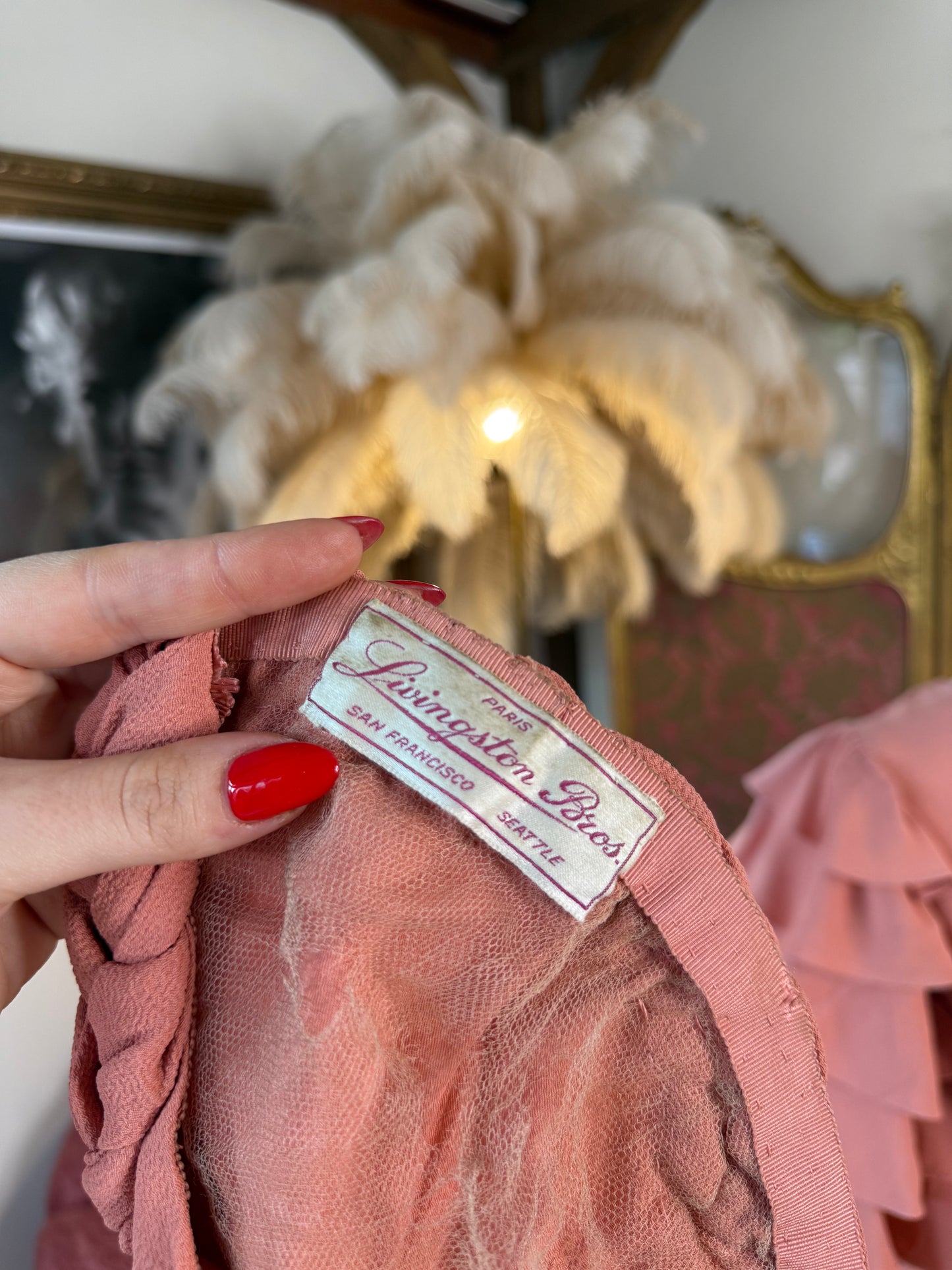 Livingston Brothers 3 Piece Peachy Pink Dress