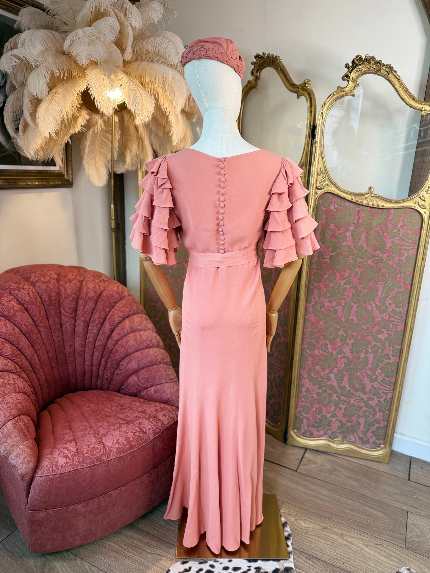 Livingston Brothers 3 Piece Peachy Pink Dress