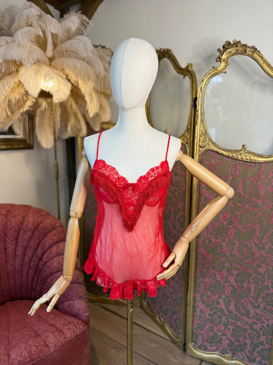 Red Vintage Boudoir Set