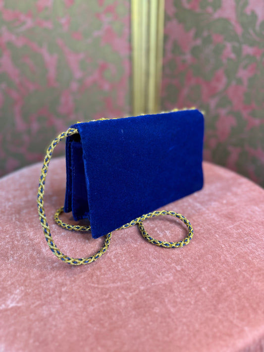 1950's Style Zardozi Velvet Evening Bag