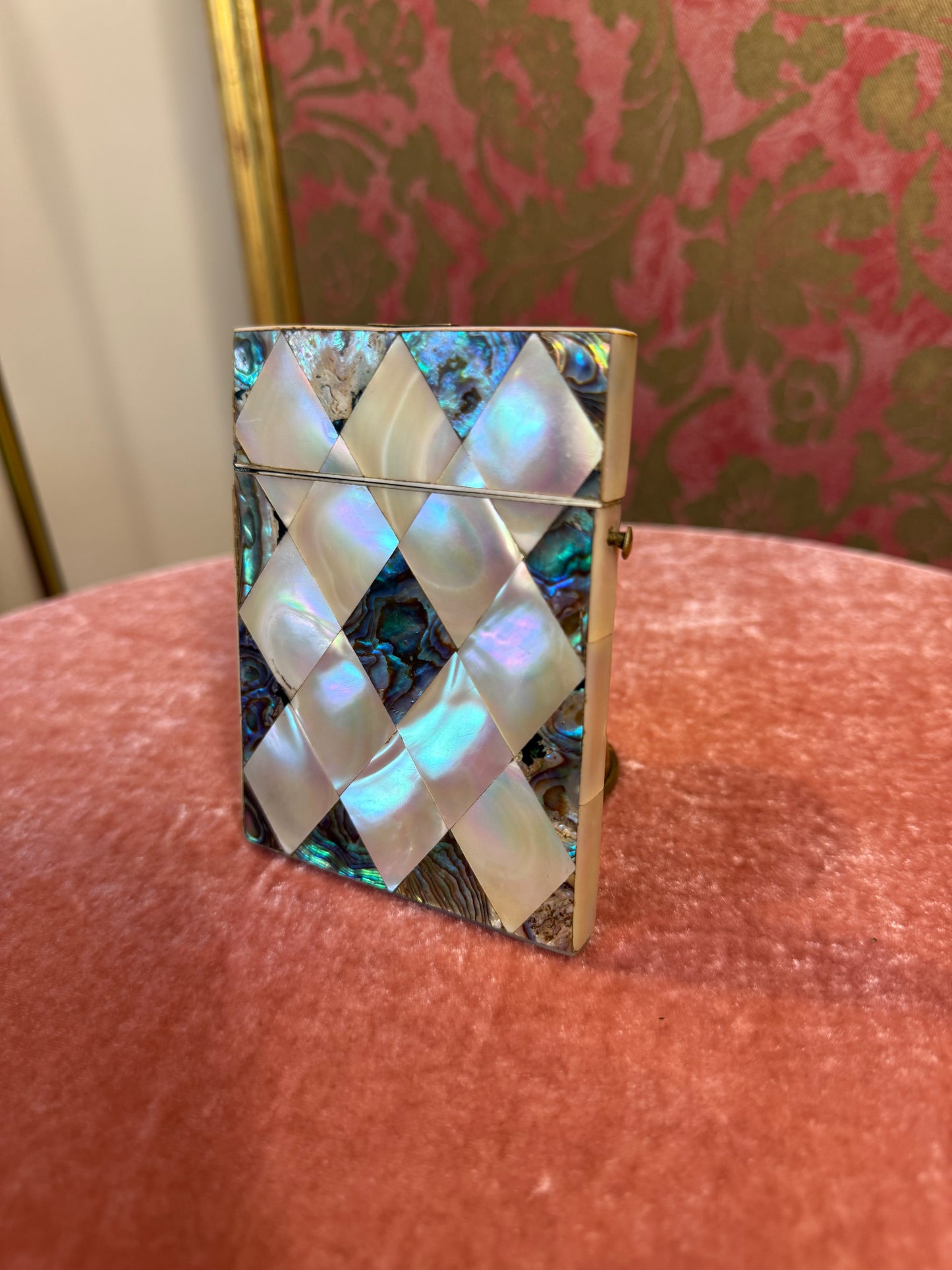 Victorian Mother of Pearl & Abalone Calling Card Case