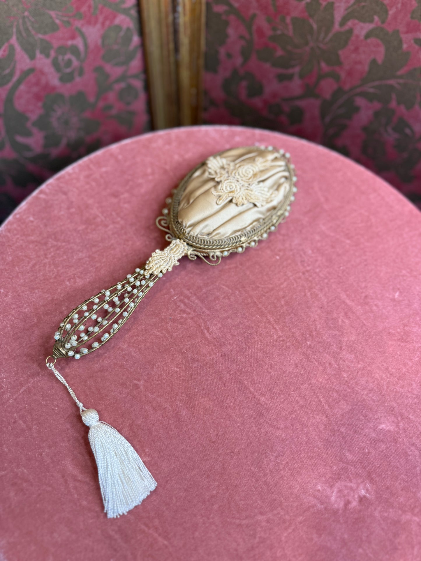Antique Filigree Hand Mirror