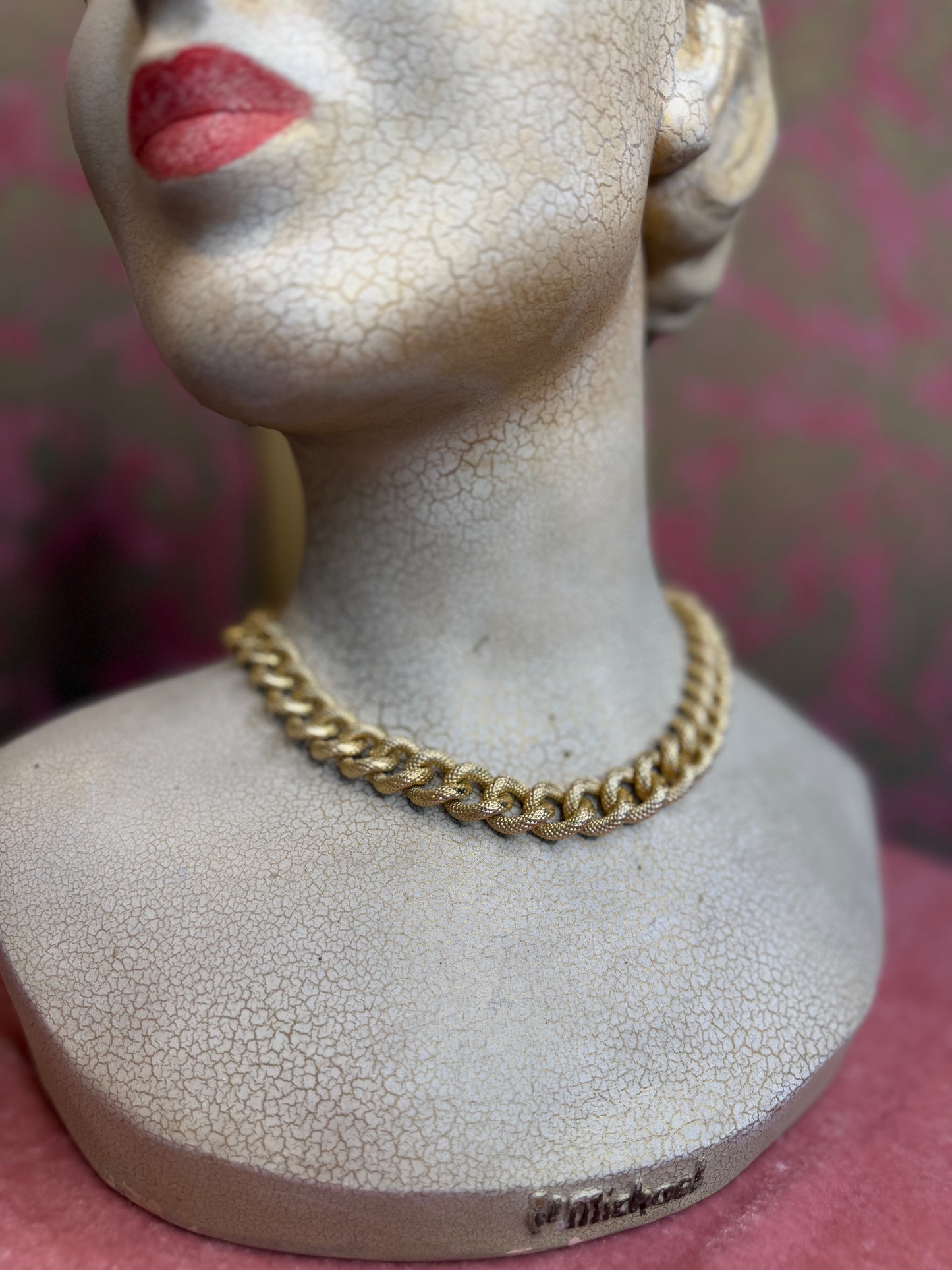 Christian Dior Vintage Chunky Chain Choker Necklace