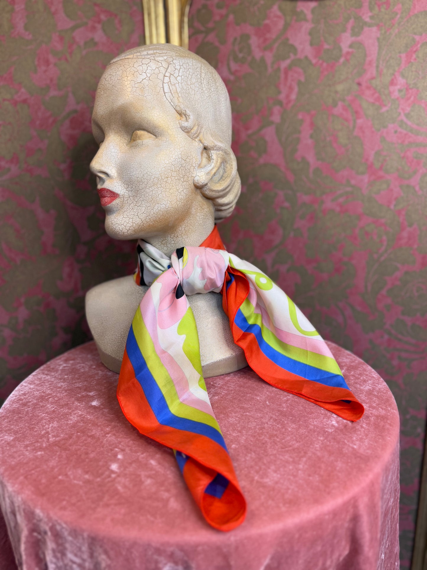 Vintage Silk Folies Scarf