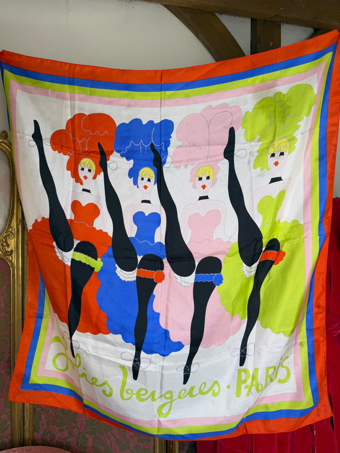 Vintage Silk Folies Scarf