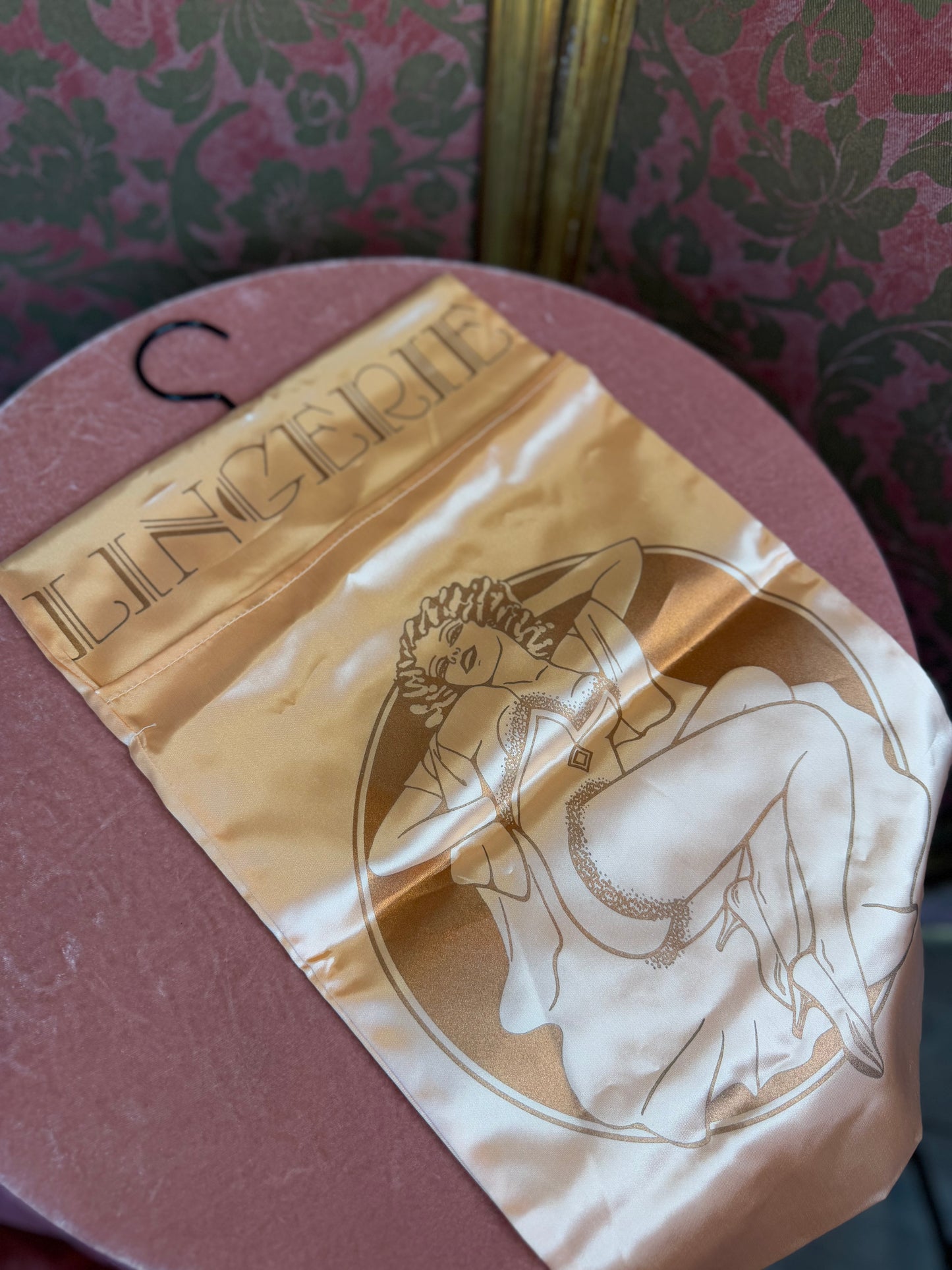 Rare 1950s Satin Lingerie Bag