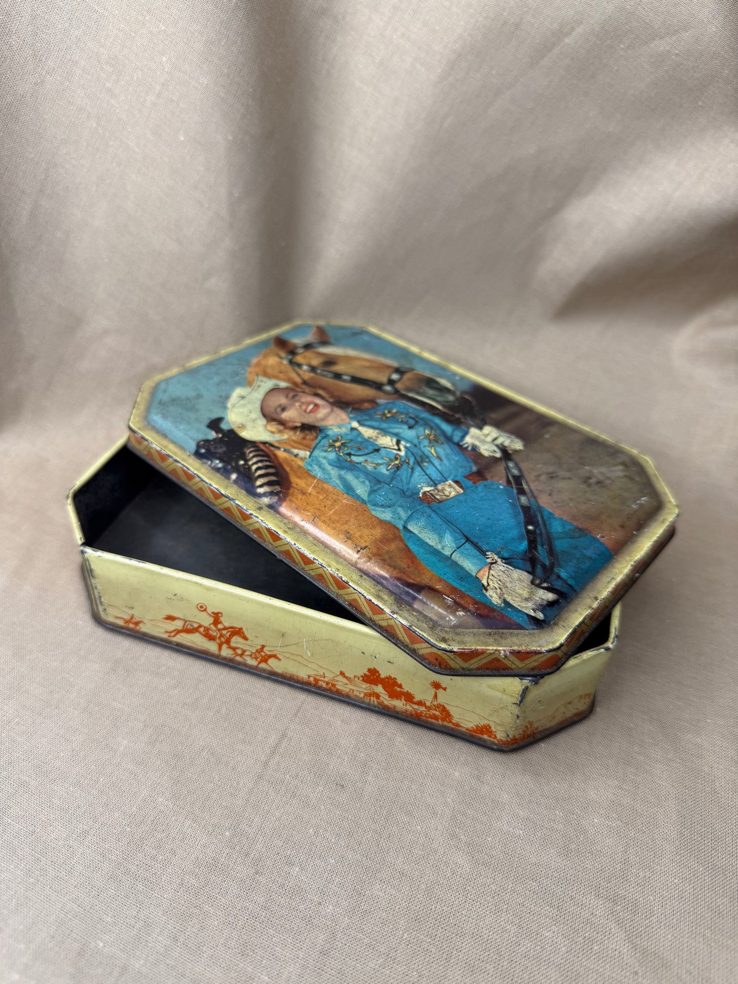 1940's Cowgirl Toffee Tin