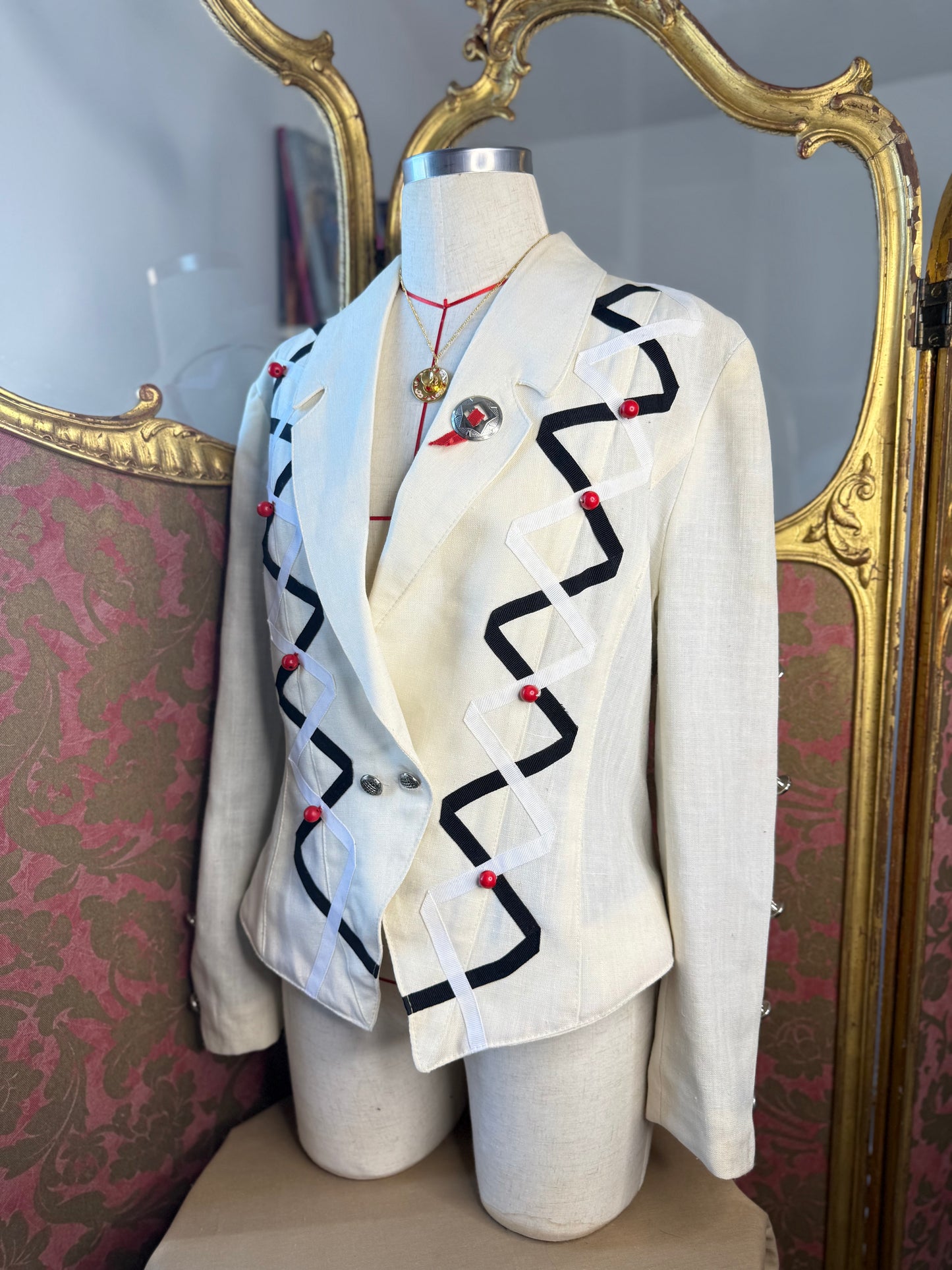 Wonderful French White Cowgirl Jacket
