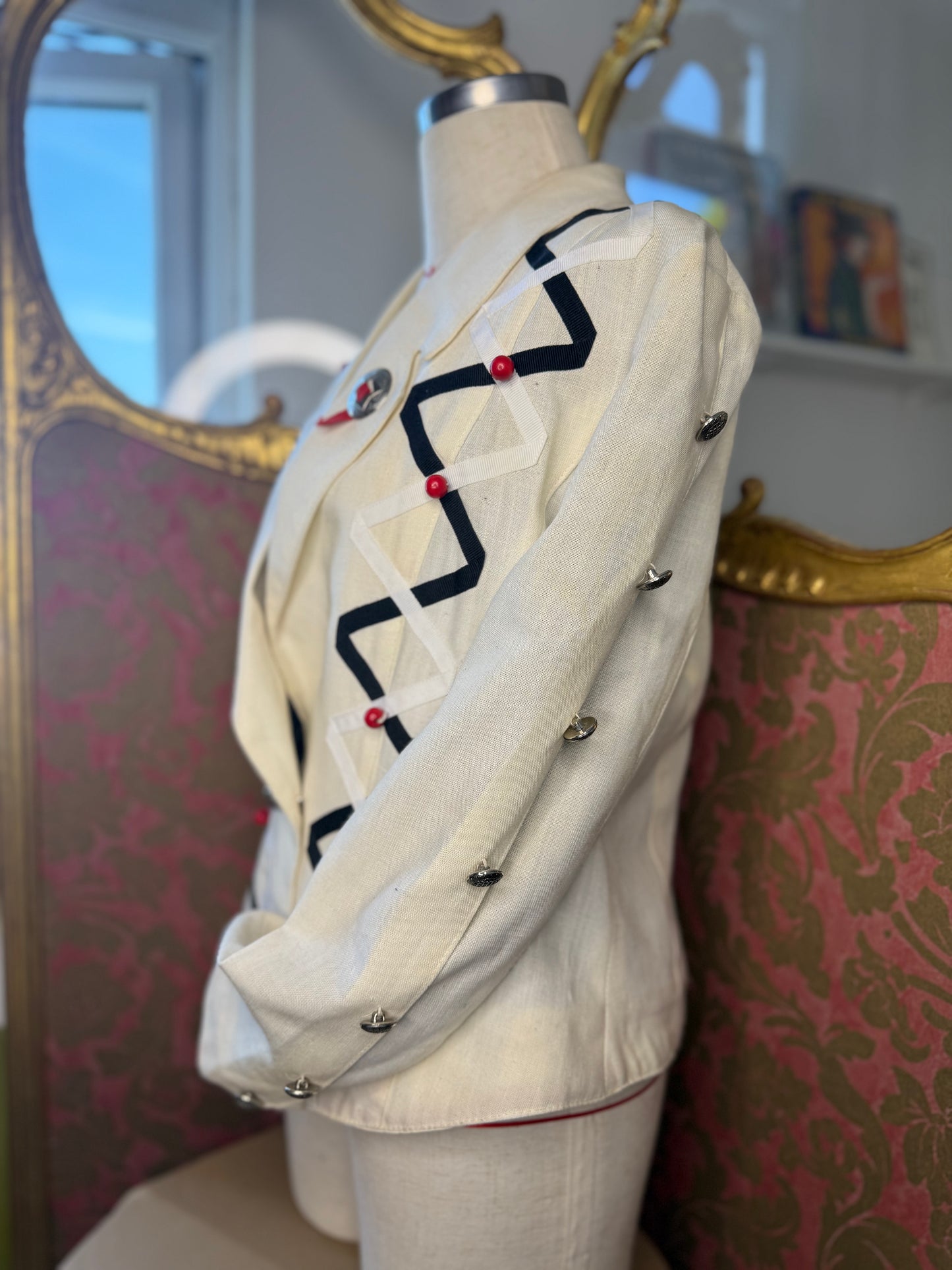 Wonderful French White Cowgirl Jacket