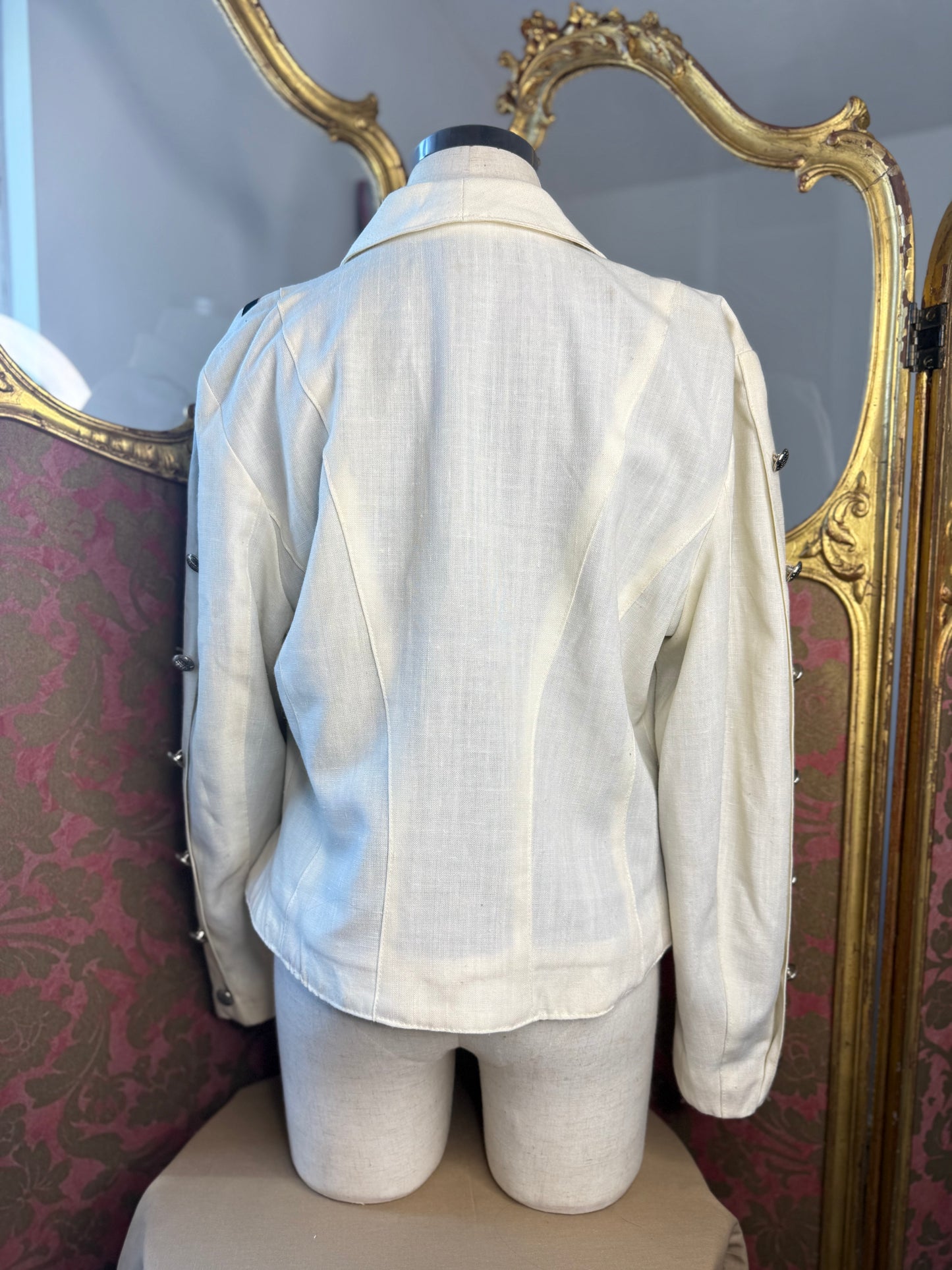 Wonderful French White Cowgirl Jacket