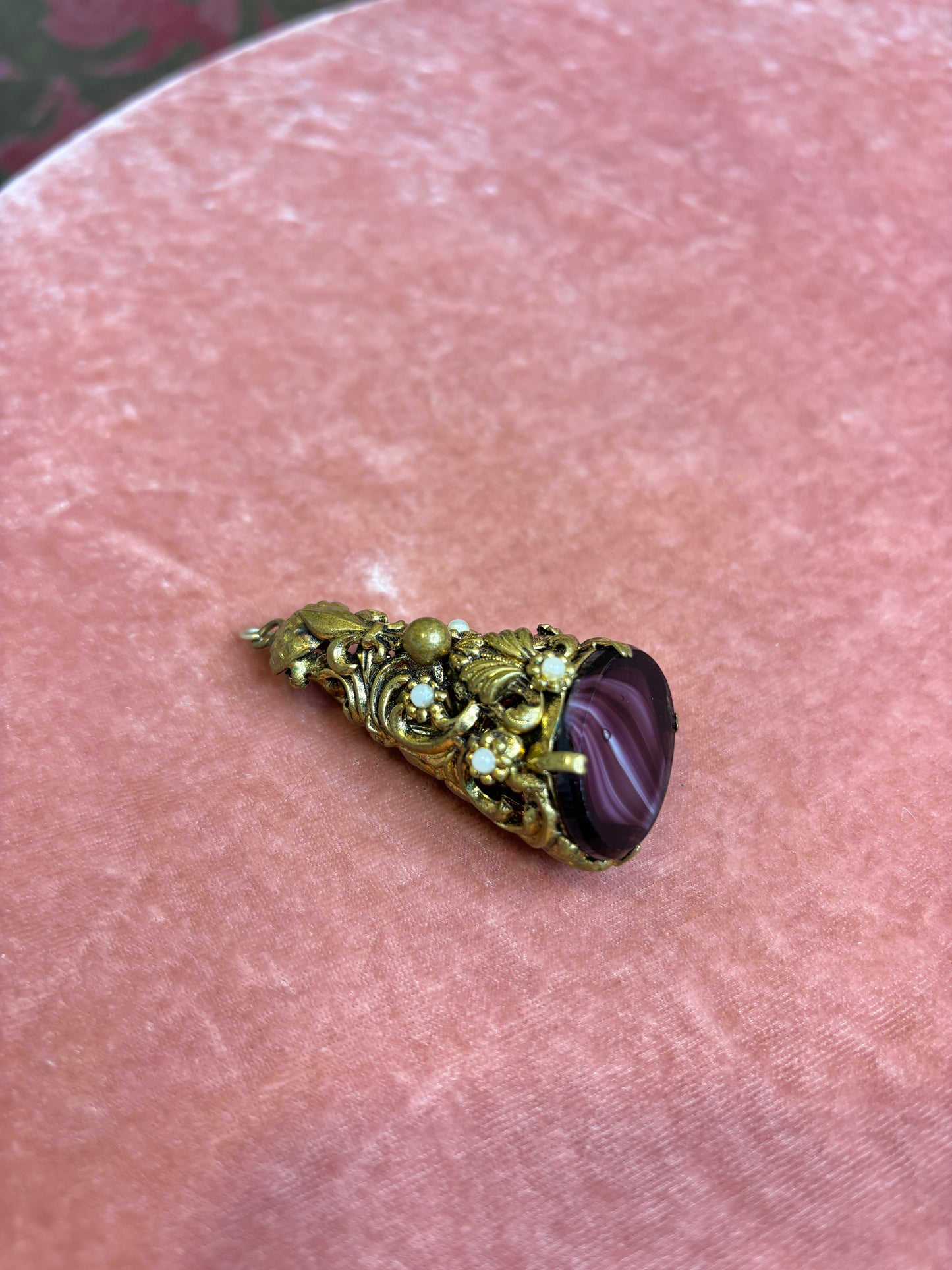 Vintage Cone Cabochon Pendant