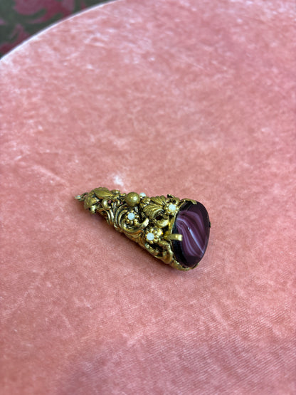 Vintage Cone Cabochon Pendant