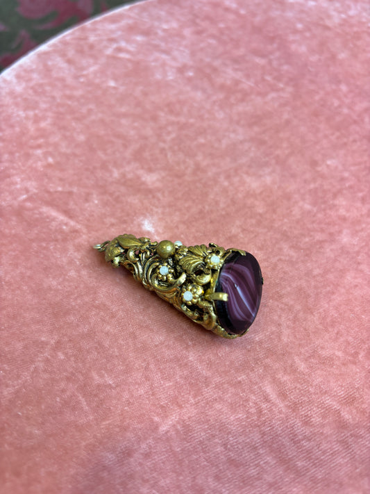 Vintage Cone Cabochon Pendant
