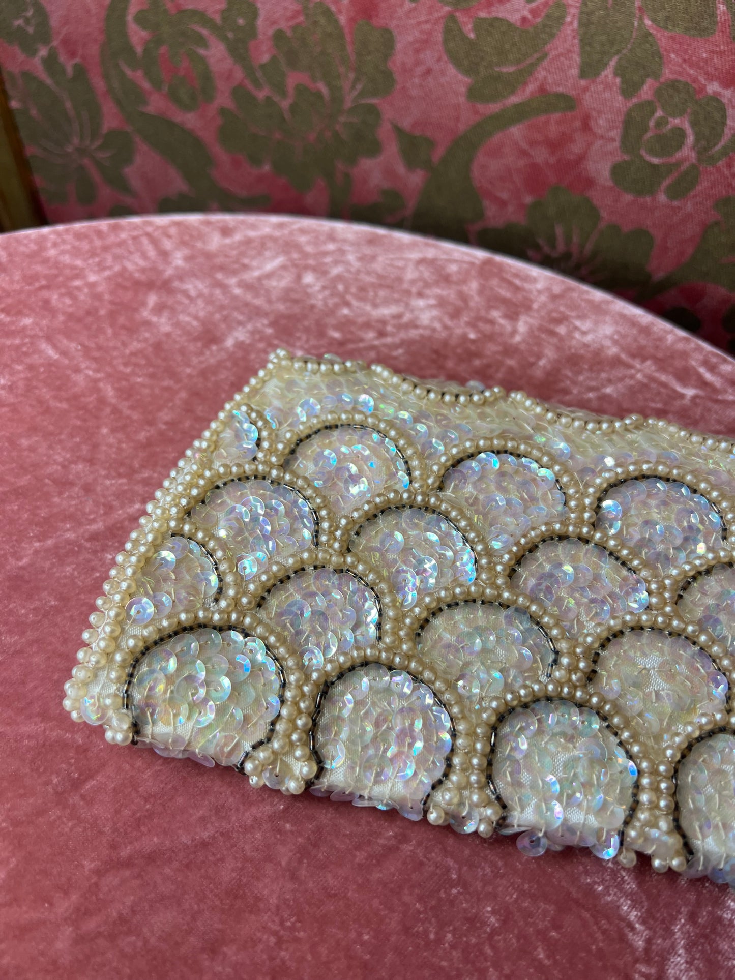 1940s Pearlescent Evening Purse