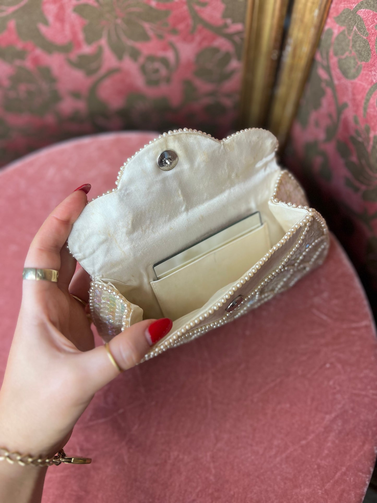 1940s Pearlescent Evening Purse