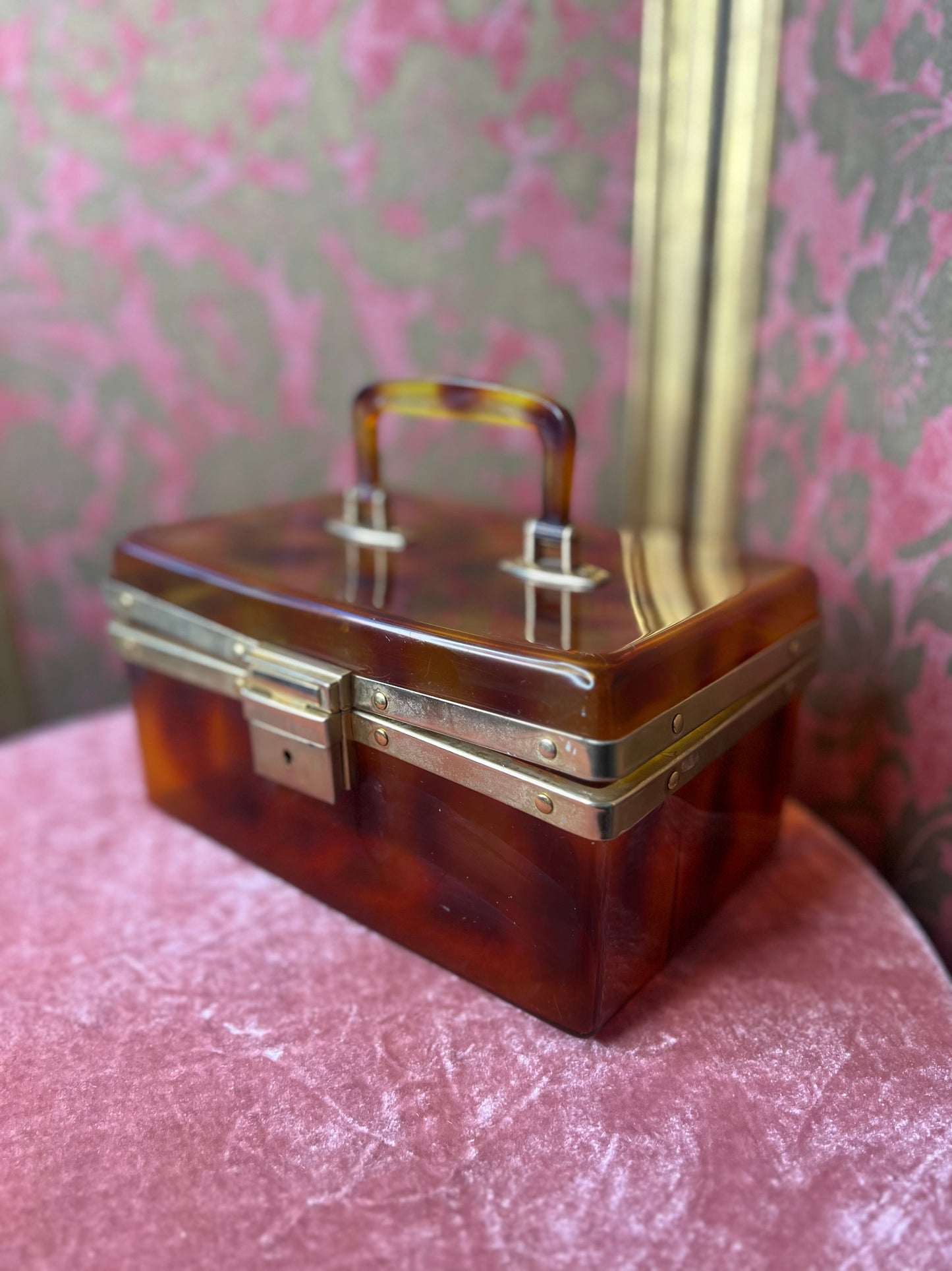 1950s Tortoiseshell Effect Vanity Case