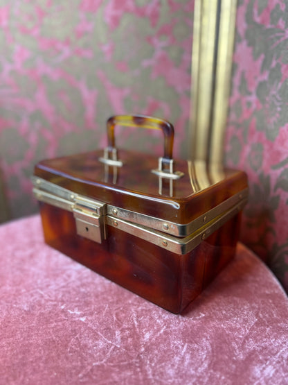 1950s Tortoiseshell Effect Vanity Case