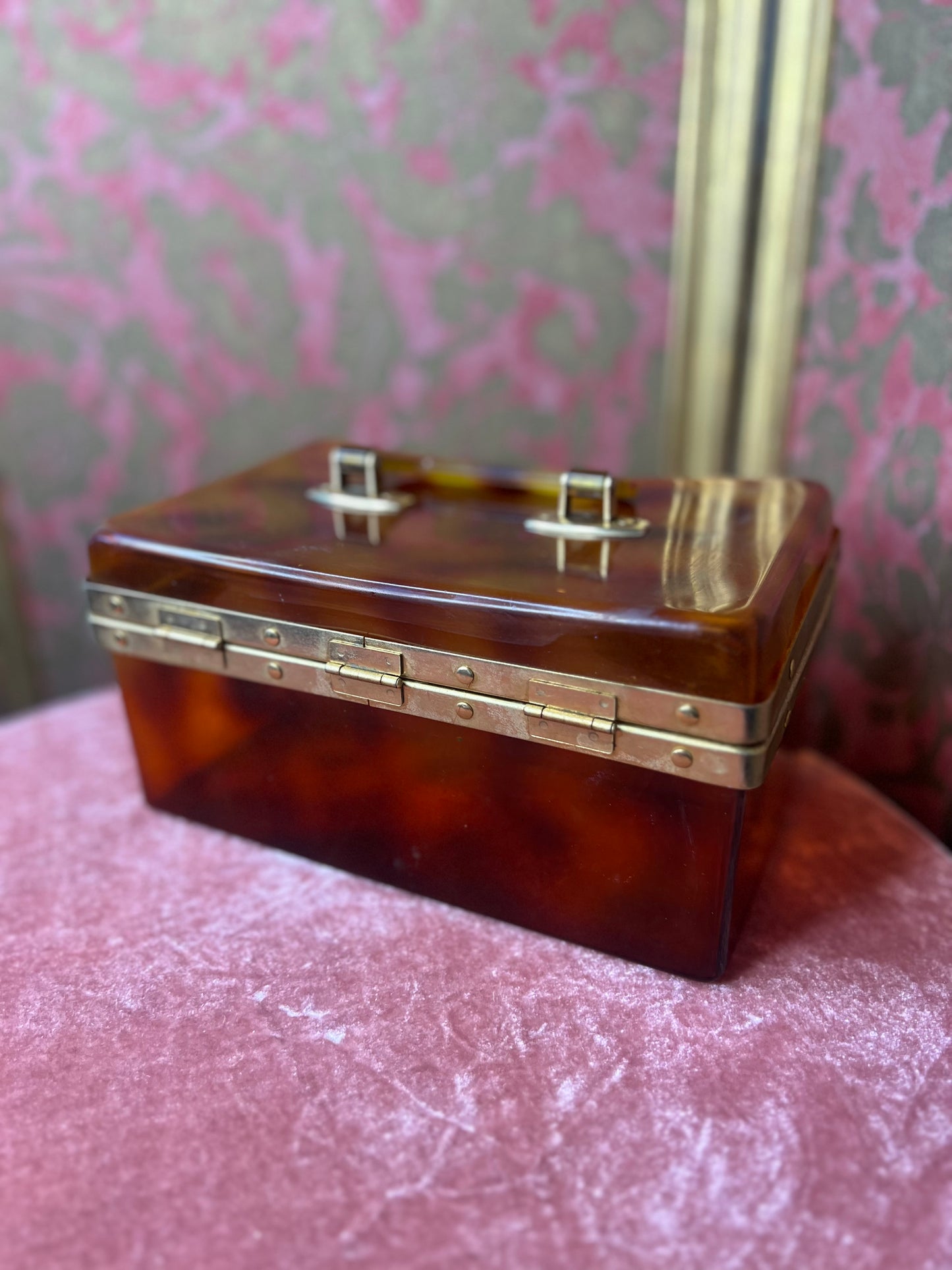 1950s Tortoiseshell Effect Vanity Case