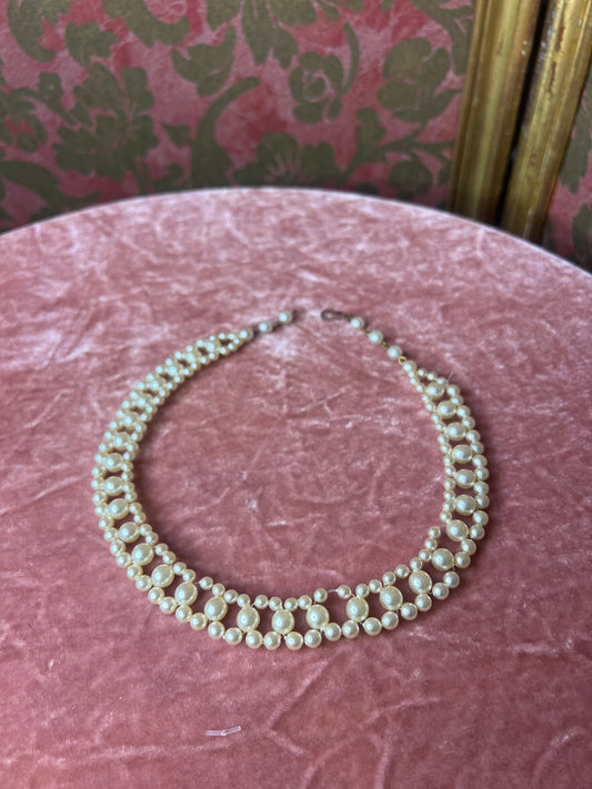 Antique Pearl Choker Necklace