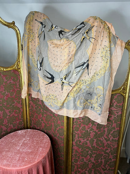 Large Pastel Vintage Scarf