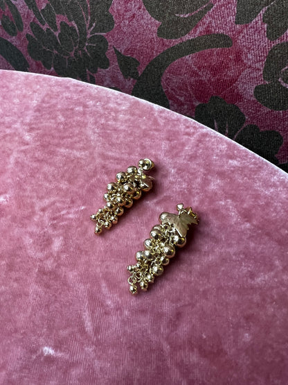 Gold Plated Grape Earrings