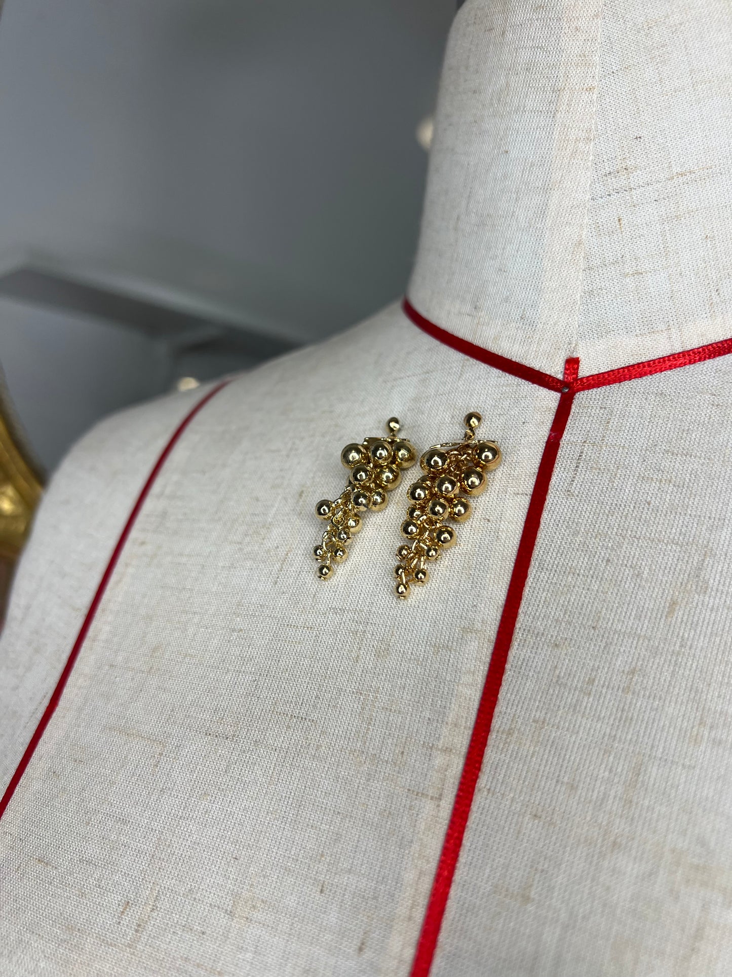 Gold Plated Grape Earrings