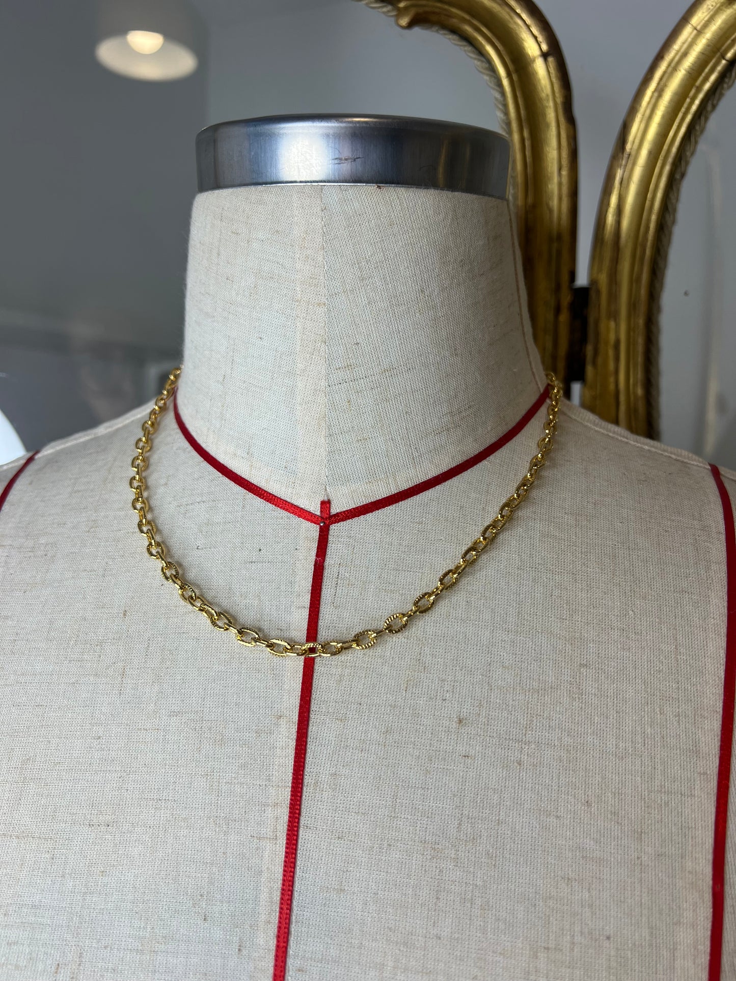 18" Vintage Gold Plated Link Necklace