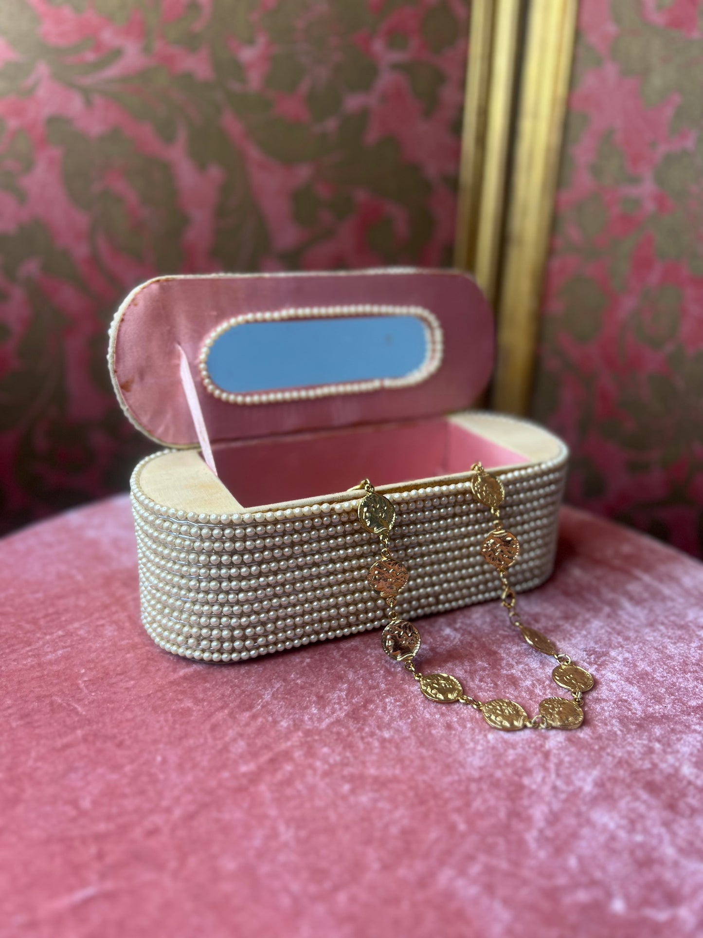 Vintage Pearl Jewellery Box