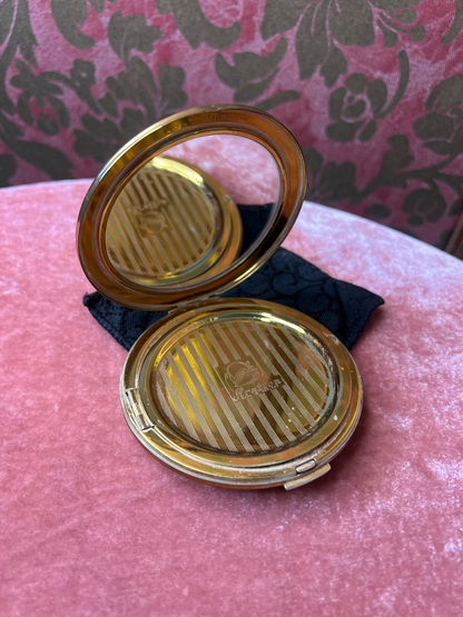 Heavy Brass Compact Mirror