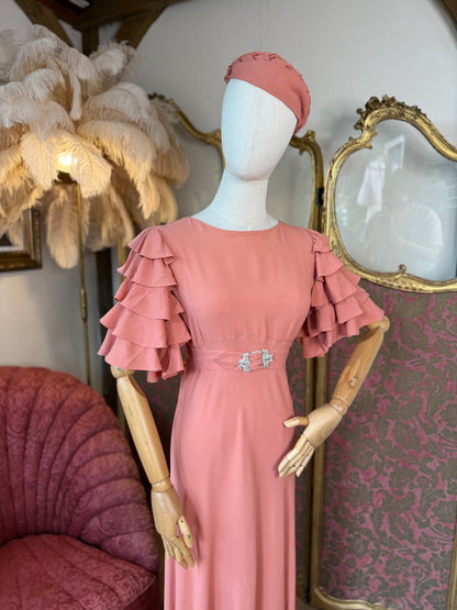 Livingston Brothers 3 Piece Peachy Pink Dress