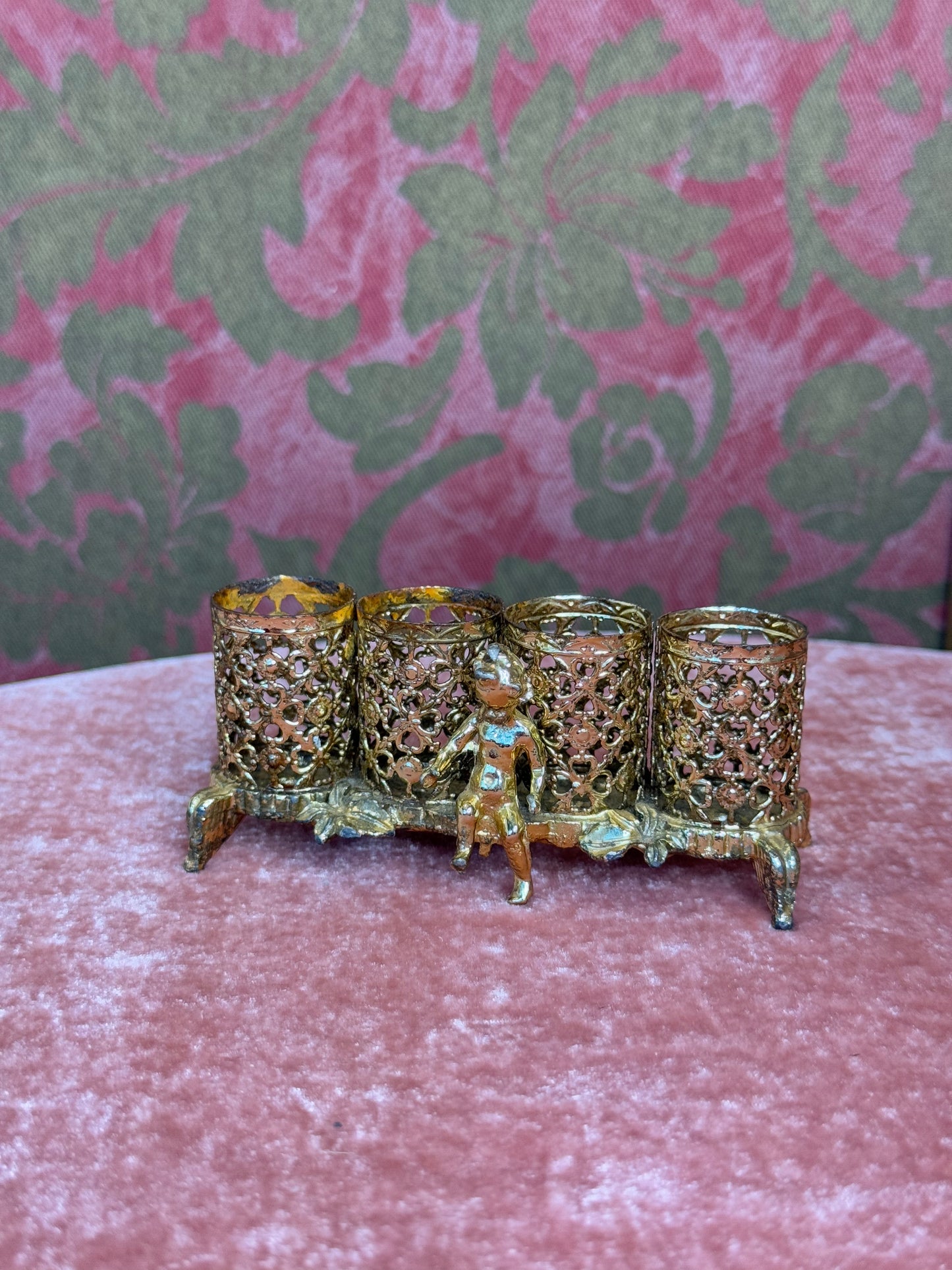 Vintage Hollywood Regency Cherub Lipstick Holder