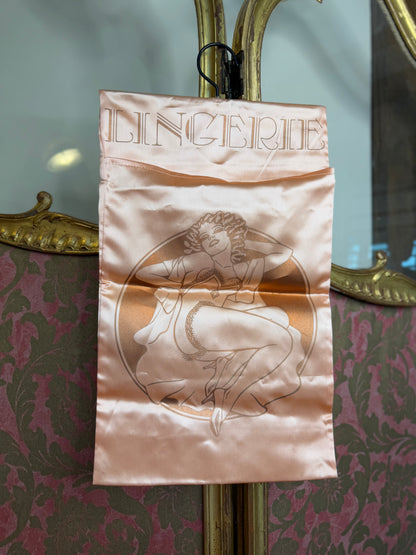 Rare 1950s Satin Lingerie Bag