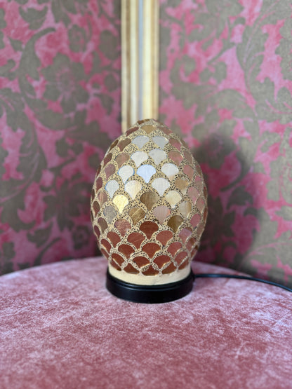 Golden Ember - Mosaic Egg Lamp