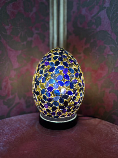 Golden Violette - Mosaic Egg Lamp