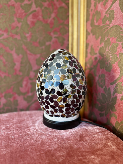 Golden Violette - Mosaic Egg Lamp