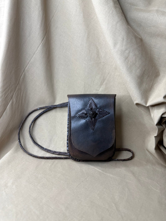 Vintage Leather Saddle Bag