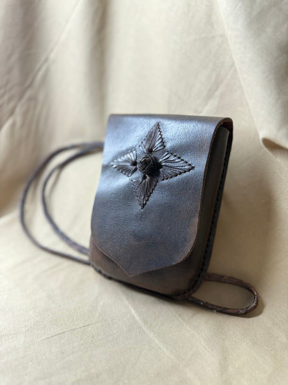 Vintage Leather Saddle Bag