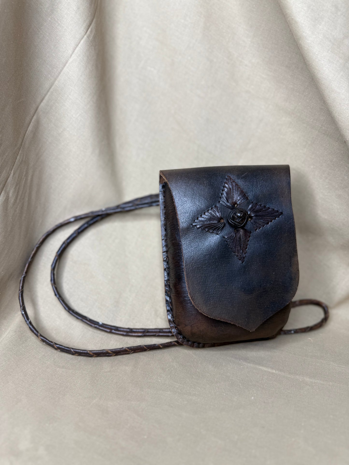Vintage Leather Saddle Bag