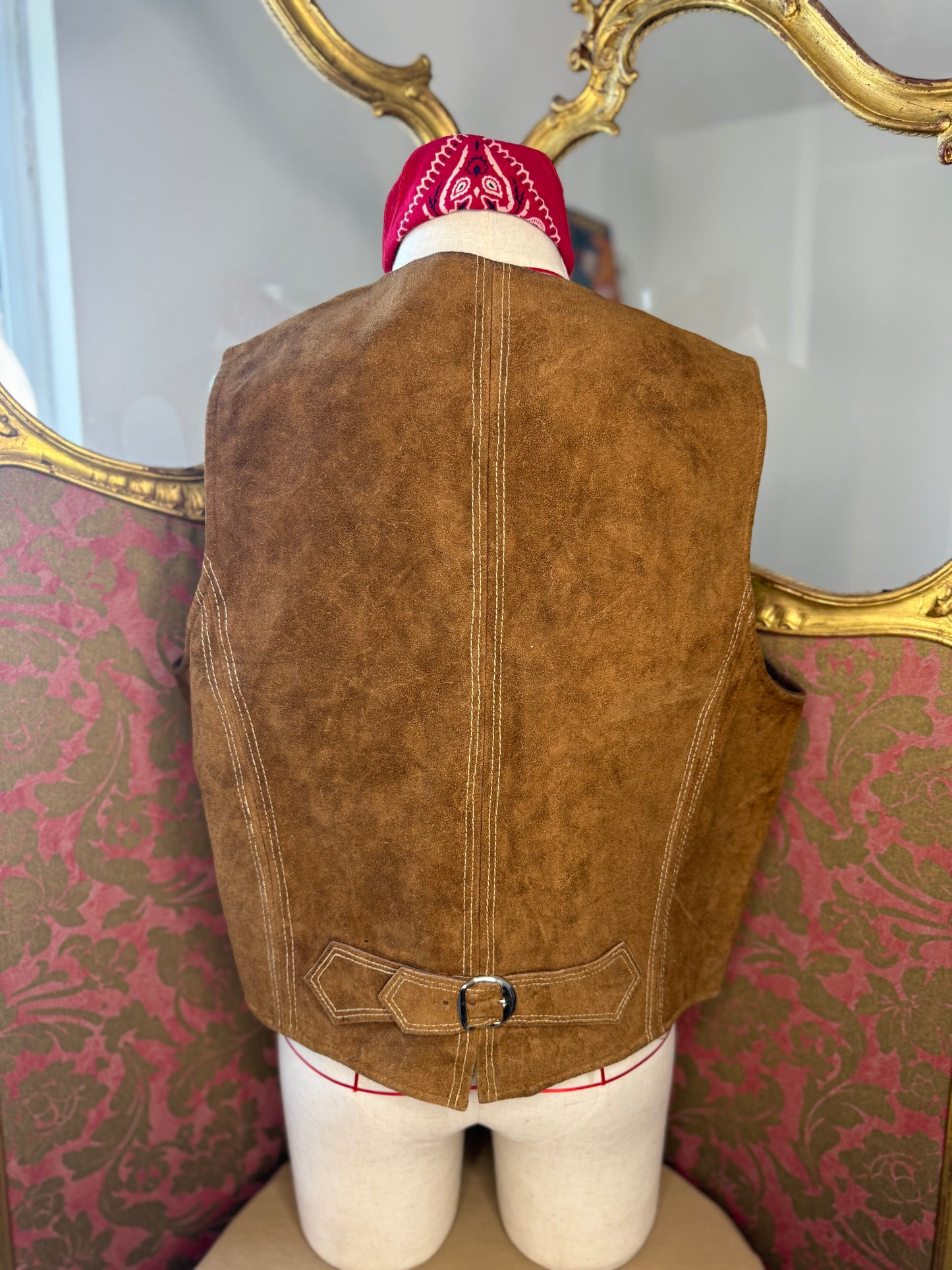 Plus Size Suede Vintage Waistcoat