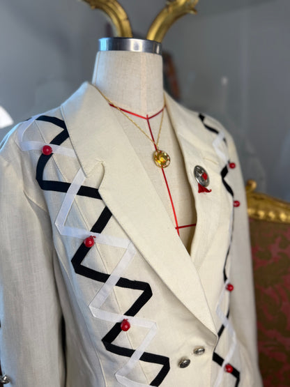 Wonderful French White Cowgirl Jacket